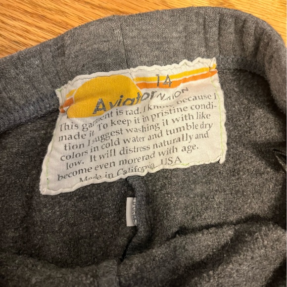 Aviator Nation Gray Sweatpants with Rainbow Accents size 14-16 - Picture 2 of 4